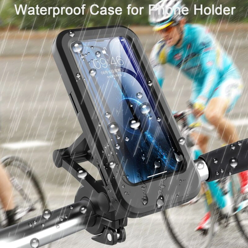 Bicycle Motorcycle Ipx4 Level Waterproof Mobile Phone Holder Rainproof Mobile Phone Case Folding Magnetic Navigation Bracket